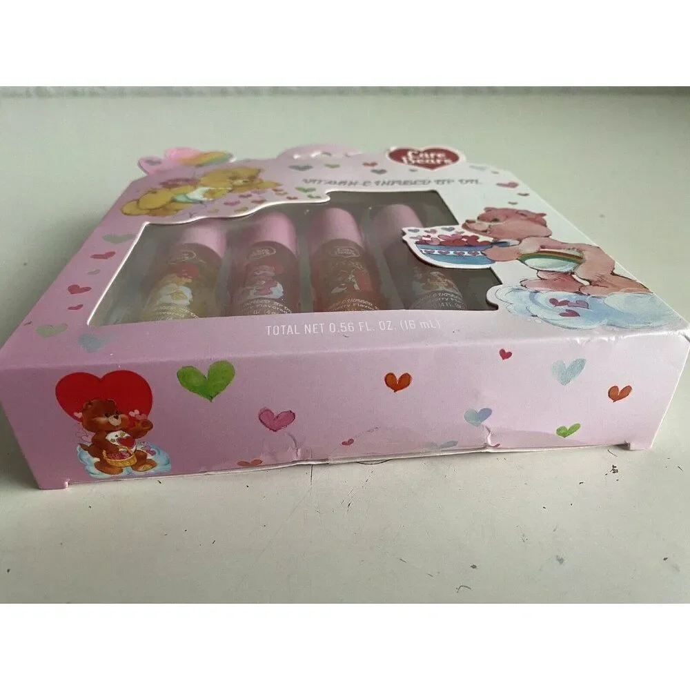 Set‎ Of 4 Taste Beauty CARE BEARS Vitamin E Infused Flavored Lip Oil Valentines